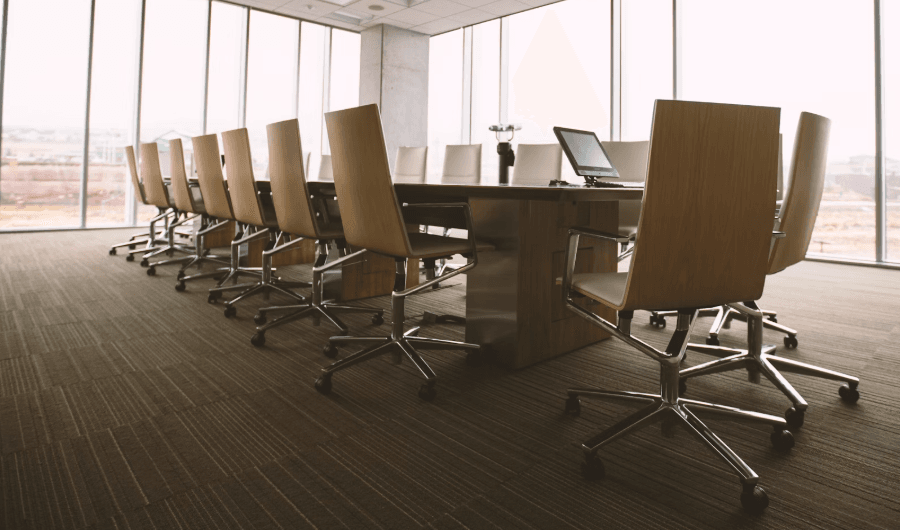 office chairs in corporate building