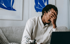 Man feeling frustrated