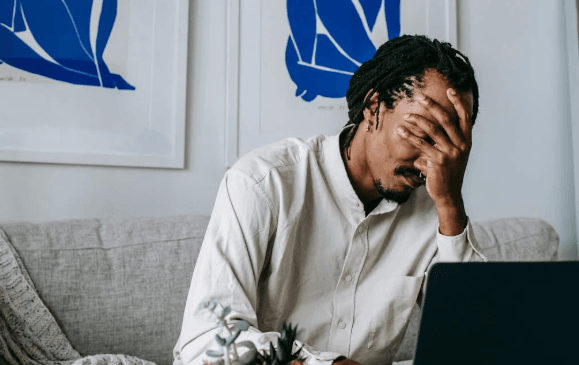 man upset