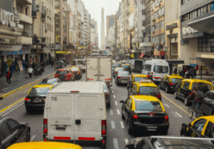 cars stuck in traffic jam