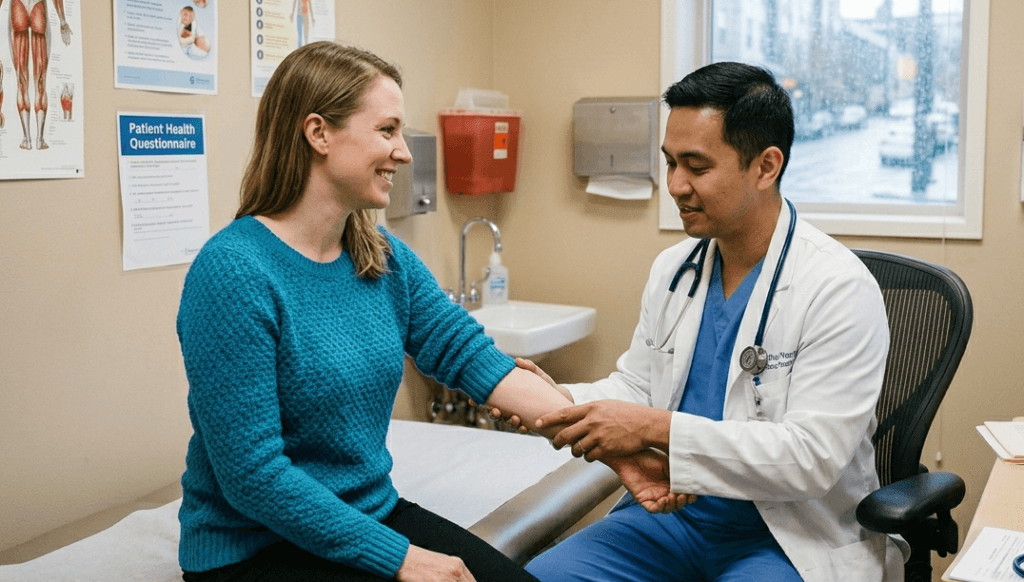 Woman at a GP Appointment
